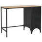 Single Pedestal Desk Solid Firwood and Steel 100x50x76 cm S069791778