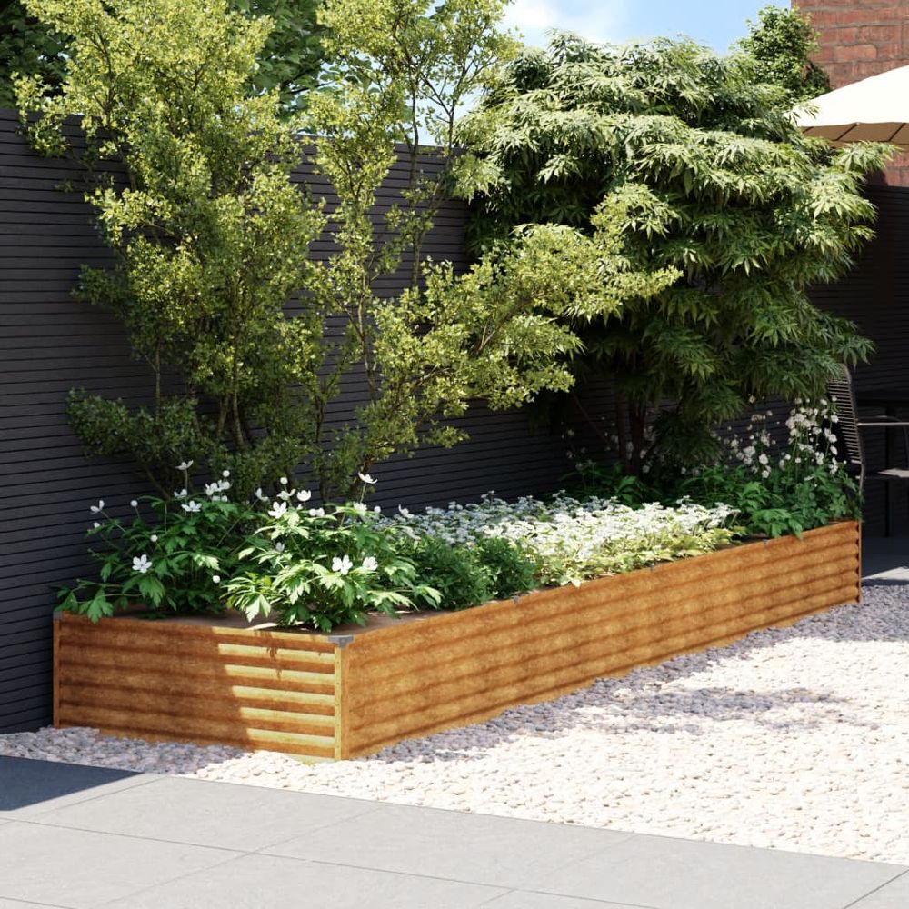 vidaXL Garden Raised Bed 387x100x36 cm Corten Steel S0671265075