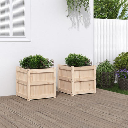 vidaXL Garden Planters 2 pcs Solid Wood Pine S0671387959