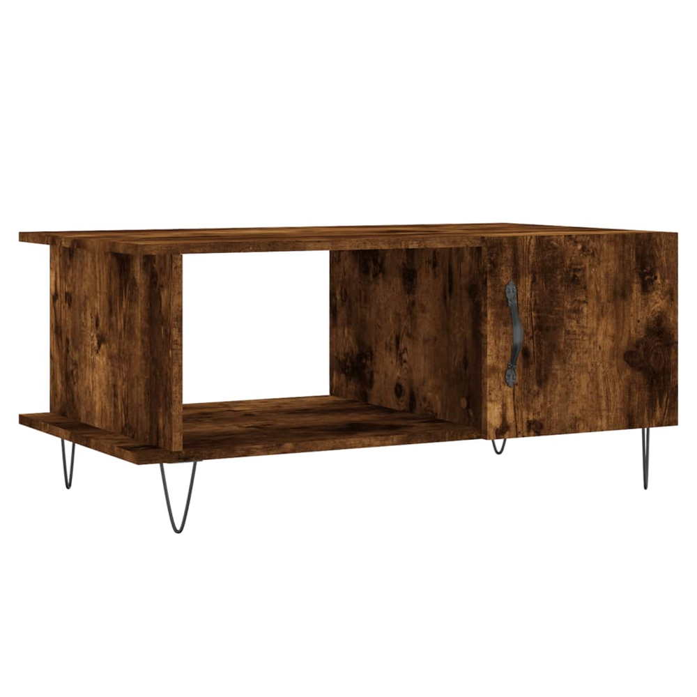 vidaXL Coffee Table Smoked Oak 90x50x40 cm Engineered Wood S0671256956