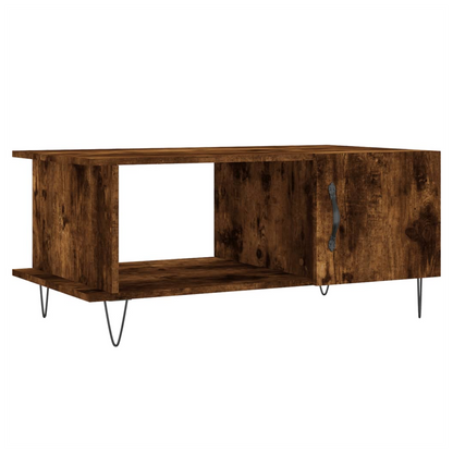 vidaXL Coffee Table Smoked Oak 90x50x40 cm Engineered Wood S0671256956