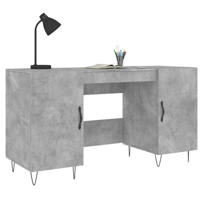 vidaXL Desk Concrete Grey 140x50x75 cm Engineered Wood S0671256746