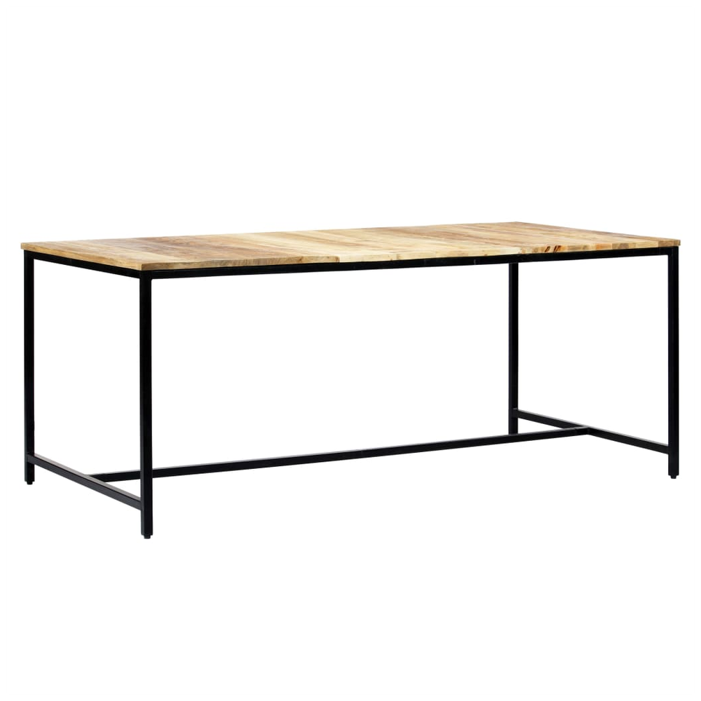 Dining Table 180x90x75 cm Solid Rough Mango Wood V0671209807