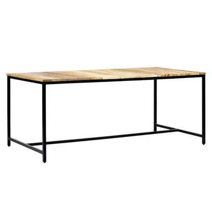 Dining Table 180x90x75 cm Solid Rough Mango Wood V0671209807