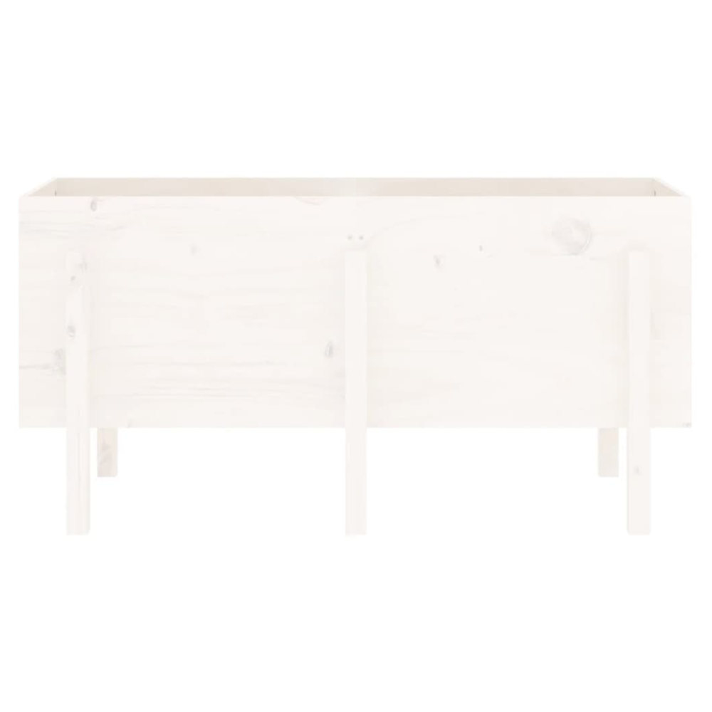 vidaXL Garden Raised Bed White 121x50x57 cm Solid Wood Pine S0671358003