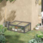 Square Wooden Greenhouse with Openable & Tilted Top Cover, PC Board V067942326