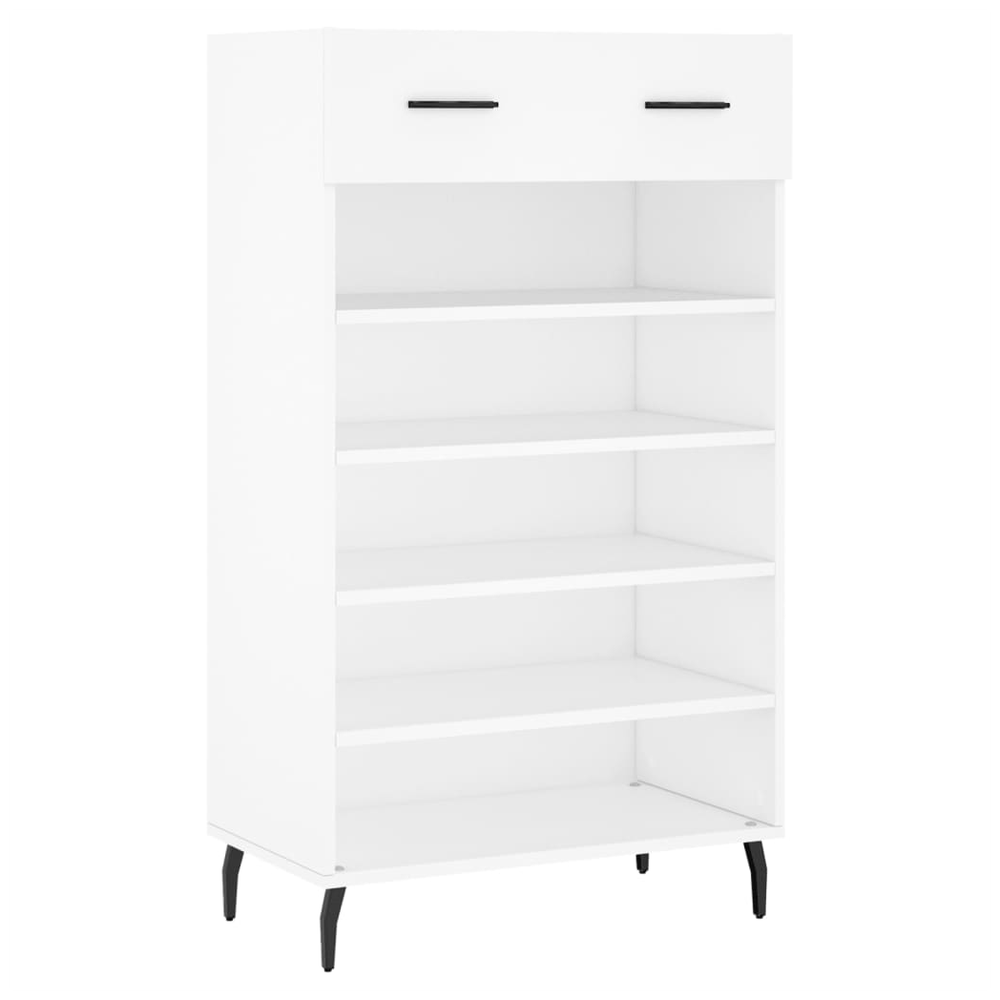 vidaXL Shoe Cabinet White 60x35x105 cm Engineered Wood S0671260505