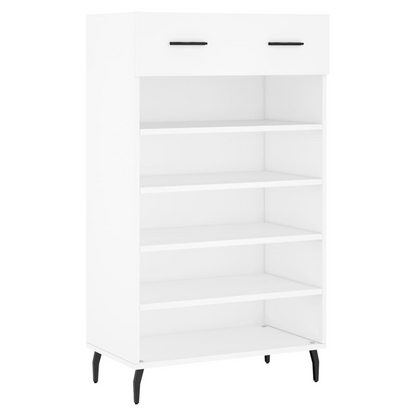 vidaXL Shoe Cabinet White 60x35x105 cm Engineered Wood S0671260505