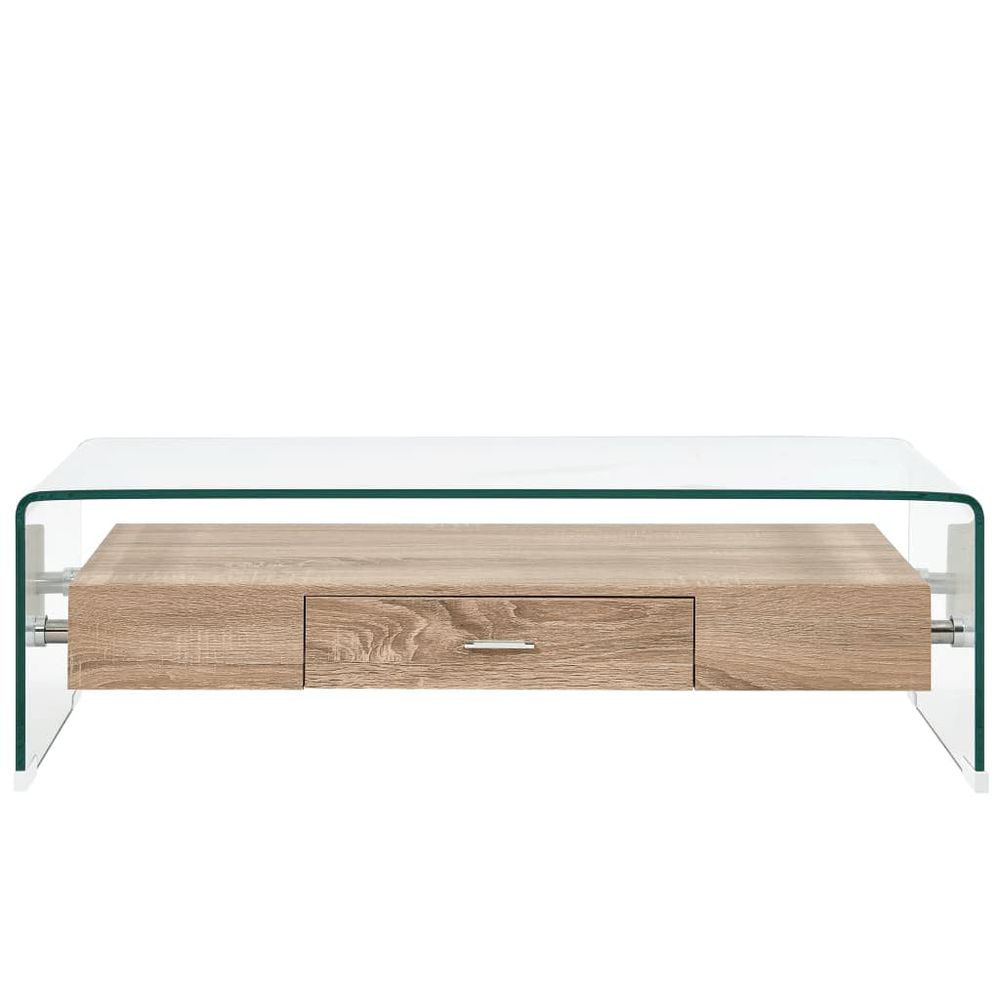 Coffee Table Clear 98x45x31 cm Tempered Glass S069795938