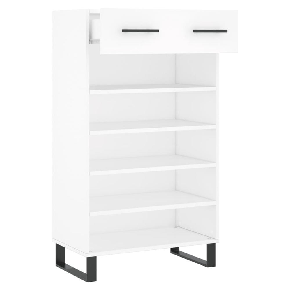 vidaXL Shoe Cabinet White 60x35x105 cm Engineered Wood S0671257037