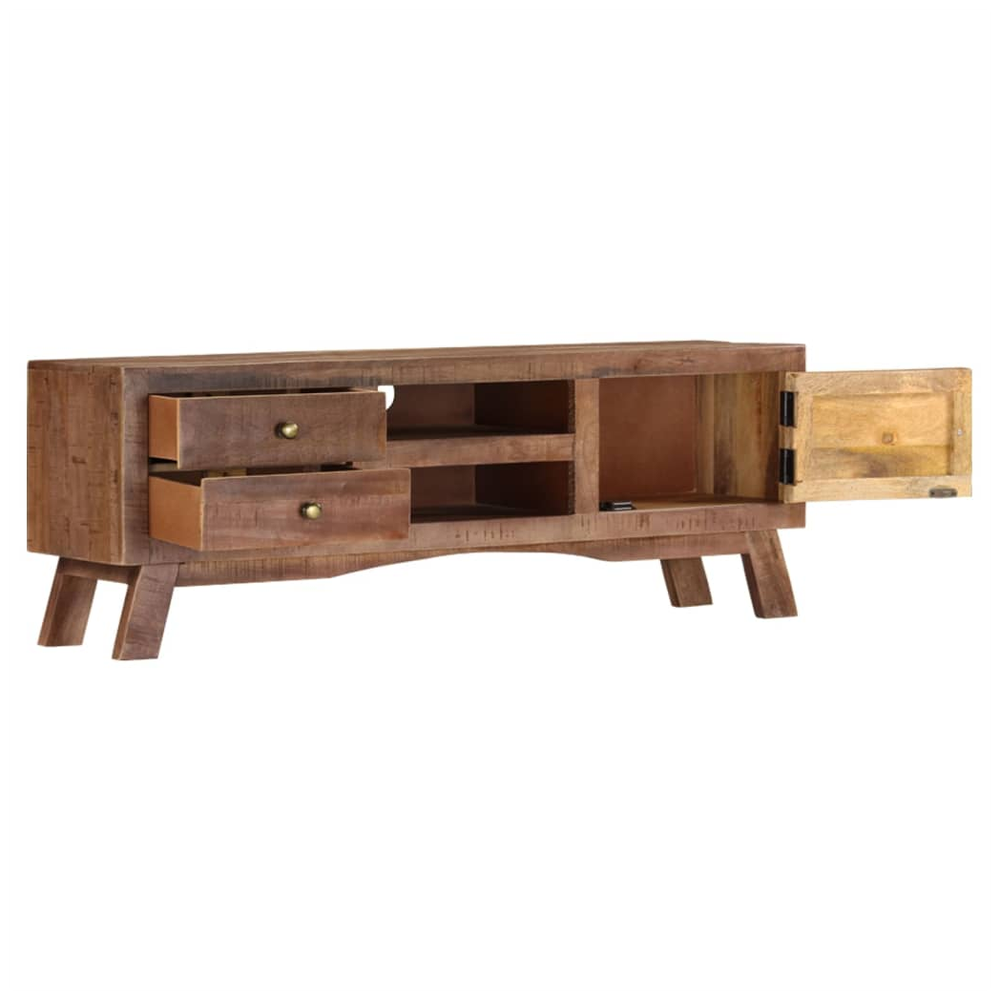 TV Cabinet 110x30x40 cm Rough Mango Wood S0671177255