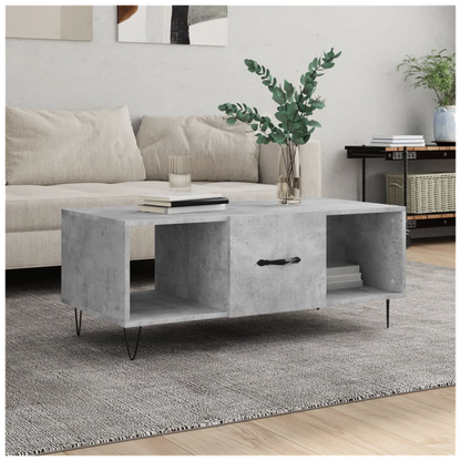 vidaXL Coffee Table Concrete Grey 102x50x40 cm Engineered Wood S0671256899