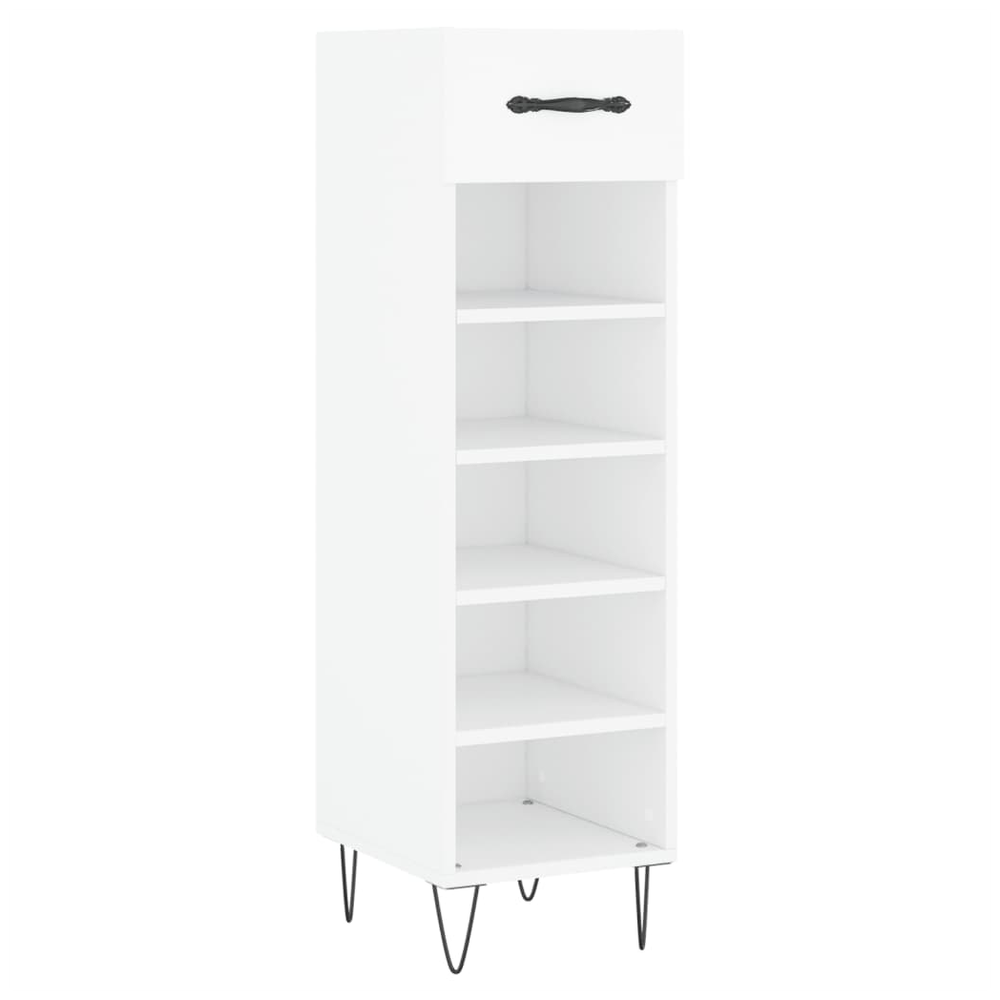 vidaXL Shoe Cabinet White 30x35x105 cm Engineered Wood S0671256835