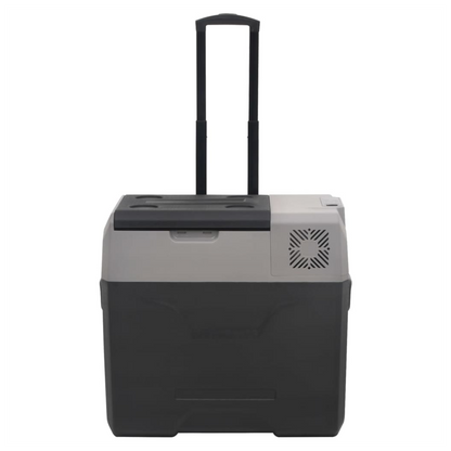 vidaXL Cool Box with Wheel and Handle Black&Grey 50 L Polypropylene S0671211453