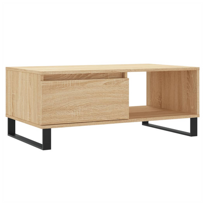 vidaXL Coffee Table Sonoma Oak 90x50x36.5 cm Engineered Wood S0671358943