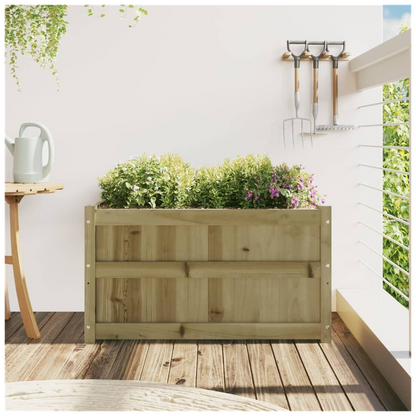 vidaXL Garden Planter 90x50x50 cm Impregnated Wood Pine S0671383047