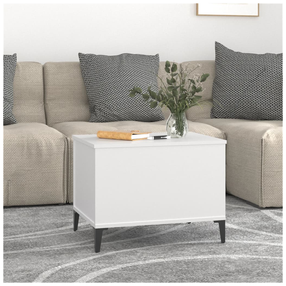 Coffee Table White 60x44.5x45 cm Engineered Wood S0671105454