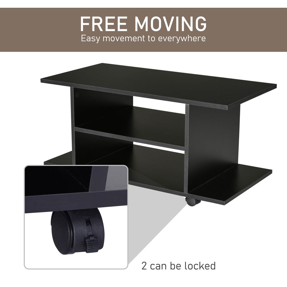 Mobile TV Stand Bookshelves in Black S0671071550