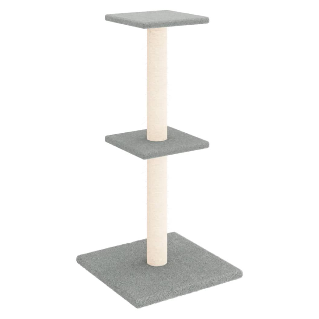 vidaXL Cat Tree with Sisal Scratching Posts Light Grey 73 cm S0671262187