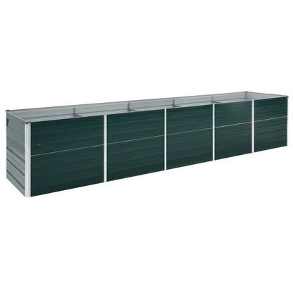 Raised Garden Bed 160x80x77 cm Galvanised Steel Green V0671191679