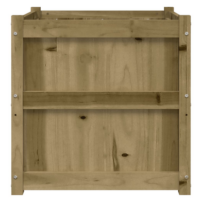 vidaXL Garden Planter 60x60x60 cm Impregnated Wood Pine S0671384883