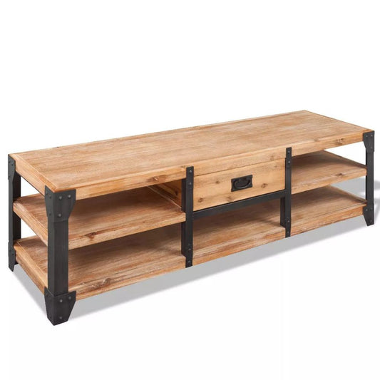 TV Stand Solid Acacia Wood 140x40x45 cm S069791025