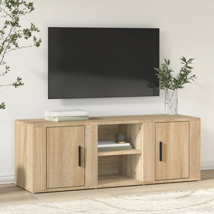 vidaXL TV Cabinet White 100x31.5x35 cm Engineered Wood V0671393603