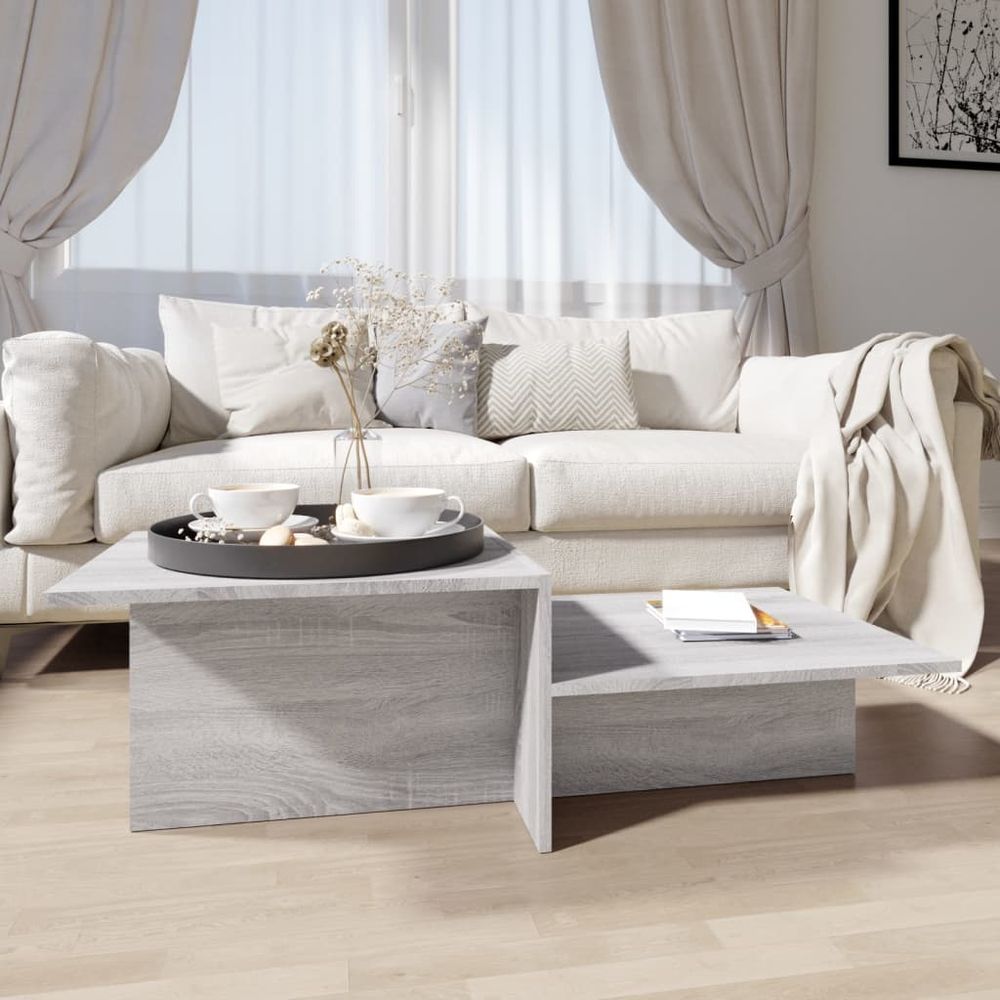 vidaXL Coffee Tables 2 pcs White Engineered Wood S0671016903