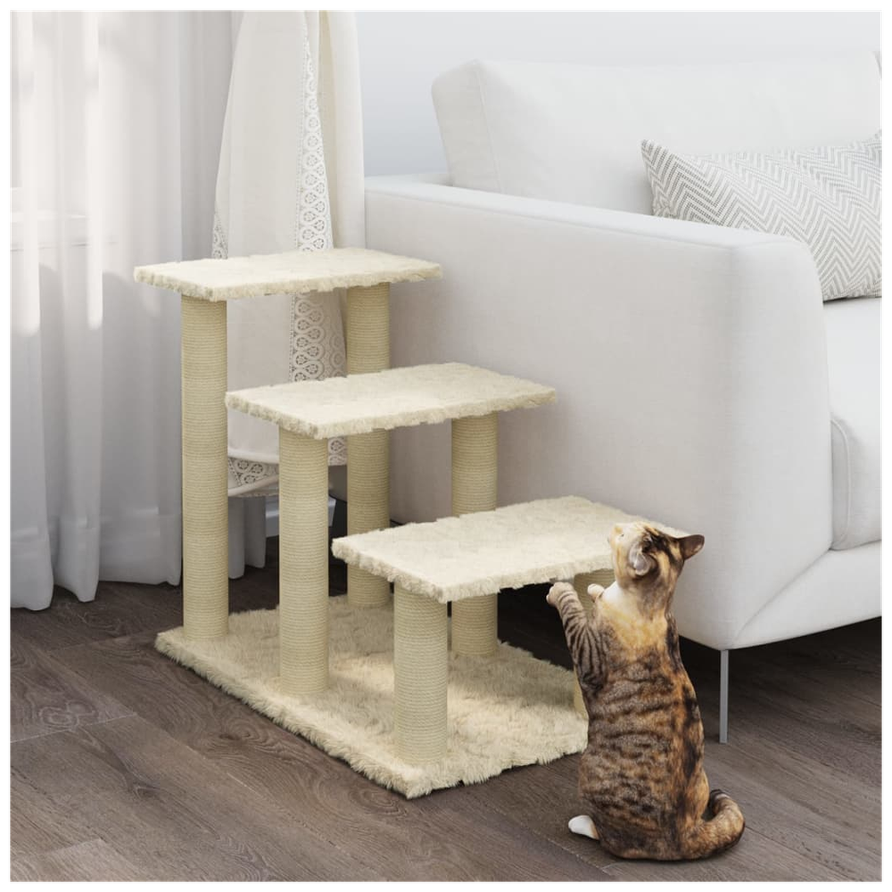 vidaXL Cat Tree with Sisal Scratching Posts Cream 50.5 cm V067940232