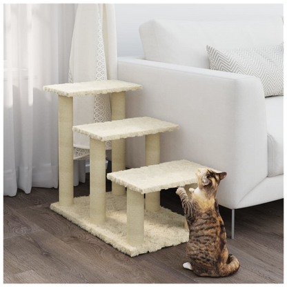 vidaXL Cat Tree with Sisal Scratching Posts Cream 50.5 cm V067940232