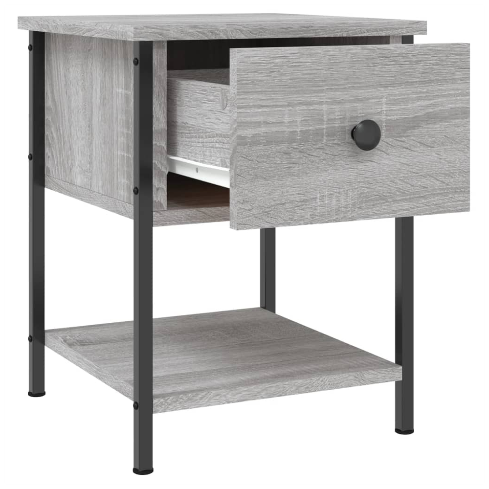 vidaXL Bedside Table Grey Sonoma 34x35.5x45 cm Engineered Wood S0671253918