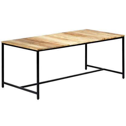 Dining Table 180x90x75 cm Solid Rough Mango Wood V0671209807