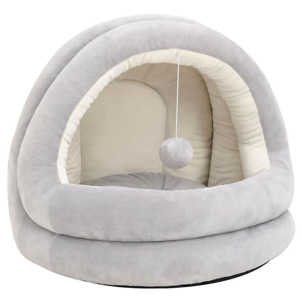 vidaXL Cat Bed 40x40x35 cm Grey and Cream V067939836