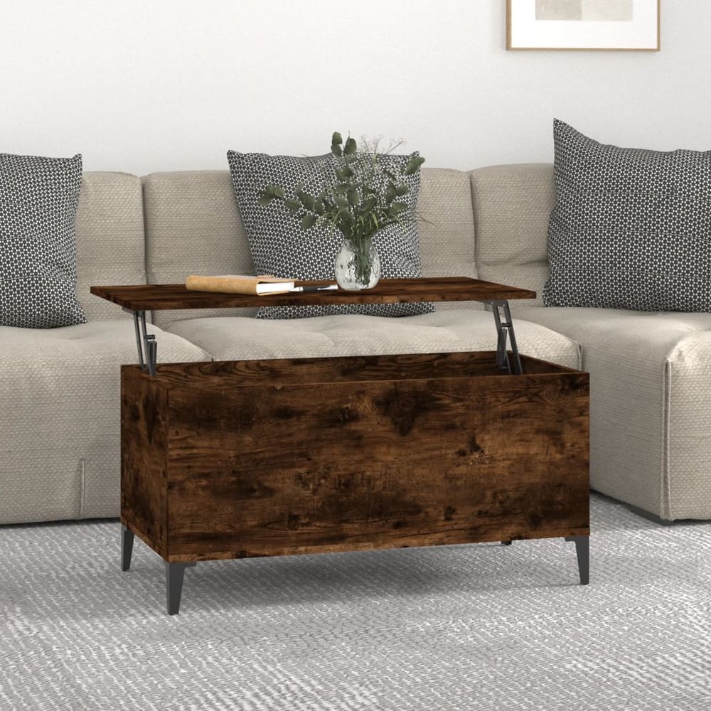 Coffee Table White 60x44.5x45 cm Engineered Wood S0671105478