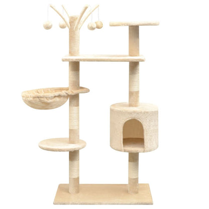 vidaXL Cat Tree with Sisal Scratching Posts 125 cm Paw Prints Grey S069789317