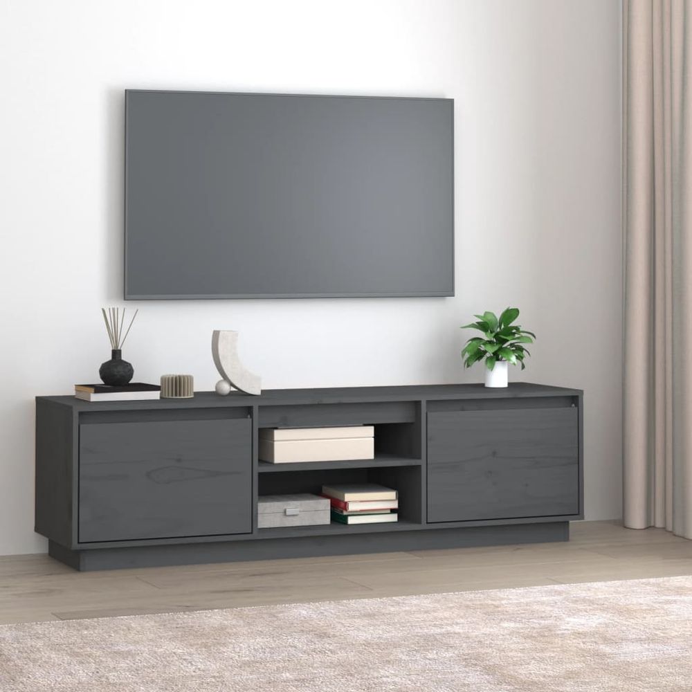 vidaXL TV Cabinet 140x35x40 cm Solid Wood Pine V0671393273