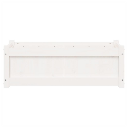 vidaXL Garden Planter White 90x31x31 cm Solid Wood Pine S0671383063