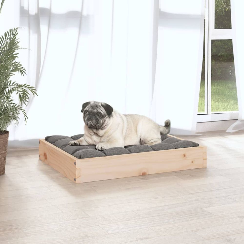 Dog Bed 61.5x49x9 cm Solid Wood Pine V0671052300