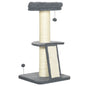 Cat Tree Tower for Indoor Cats w/ Scratching Posts, Pad, Dark Grey, Toy Ball S0671347304