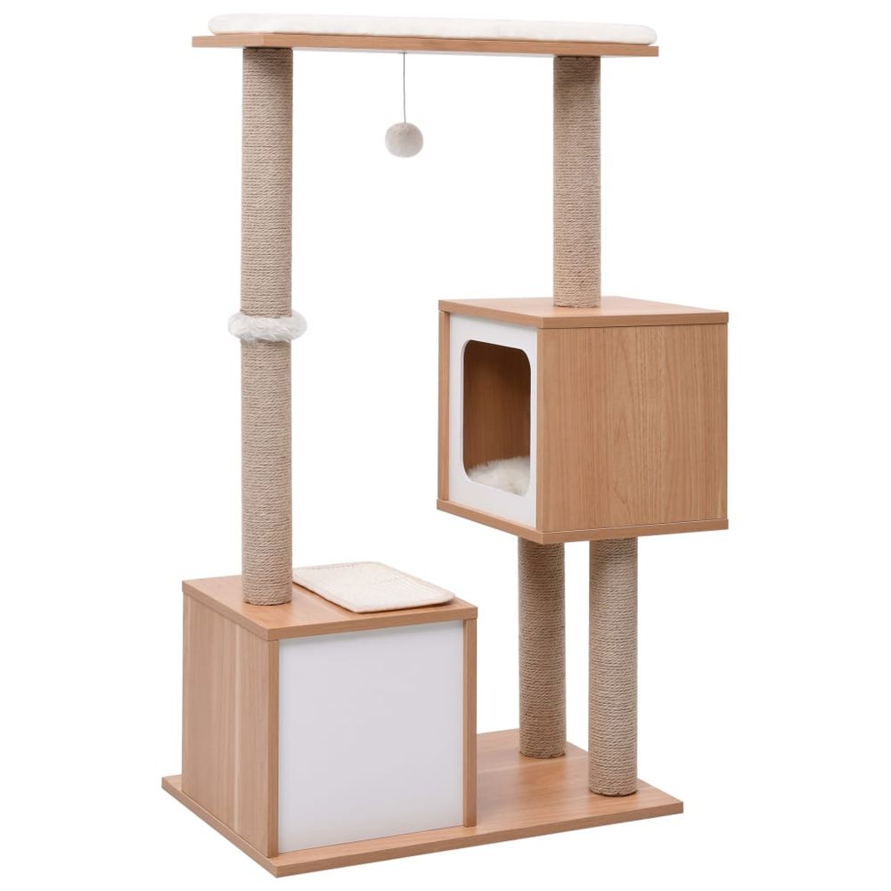 vidaXL Cat Tree with Sisal Scratching Mat 104 cm S069789605