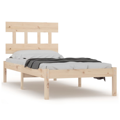 vidaXL Bed Frame Solid Wood 75x190 cm Small Single S0671029954