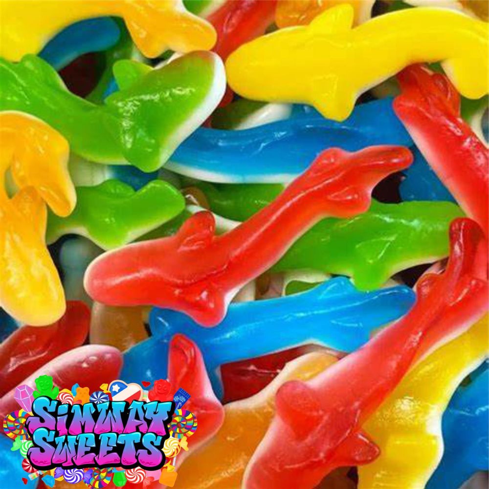 Jelly Sharks Foam Jellies Gummy Retro Sweets Gift Jar