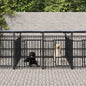 Outdoor Dog Kennel Steel 103 x 198 x 128 cm to 976 x 198 x 128 cm V0671100135