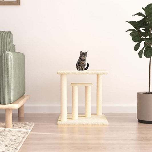 vidaXL Cat Scratching Posts with Platforms Cream 50 cm S0671262592