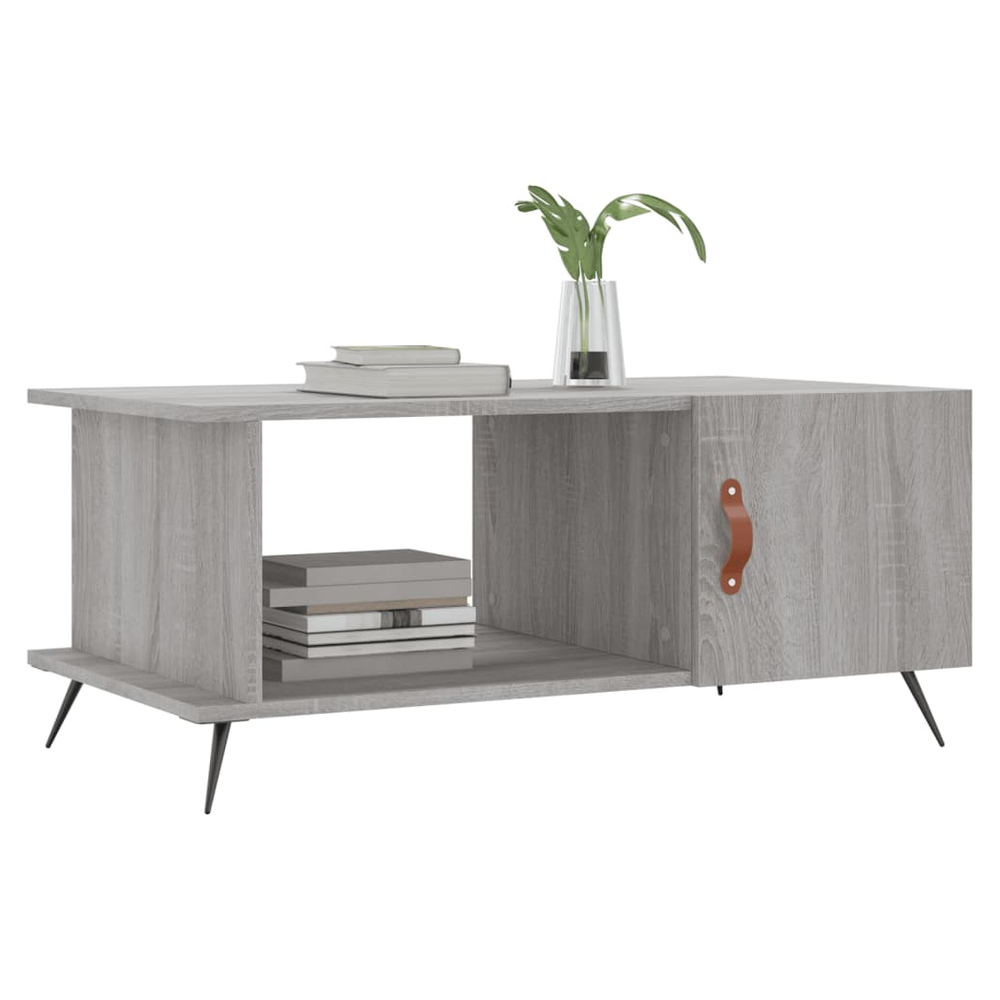 vidaXL Coffee Table Grey Sonoma 90x50x40 cm Engineered Wood S0671256860