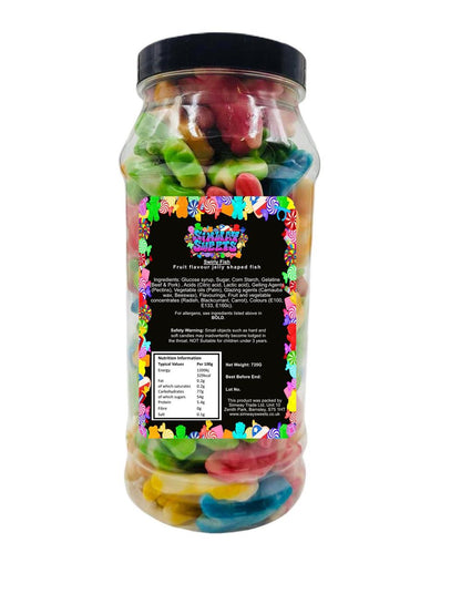 Swirly Fish Gummy Jelly Retro Sweets Gift Jar