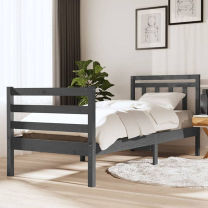 Bed Frame Solid Wood 75x190 cm to 200 x 200 cm V067942742