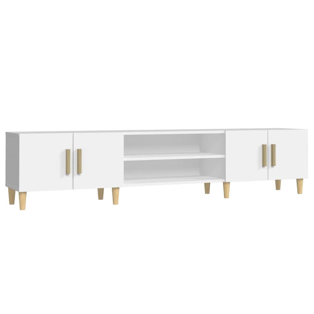 vidaXL TV Cabinet White 180x31.5x40 cm Engineered Wood S0671162608