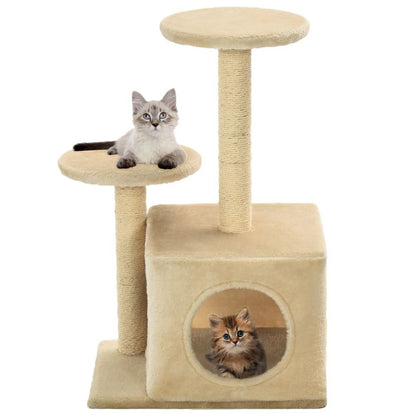 Cat Tree with Sisal Scratching Posts 60 cm S069789351