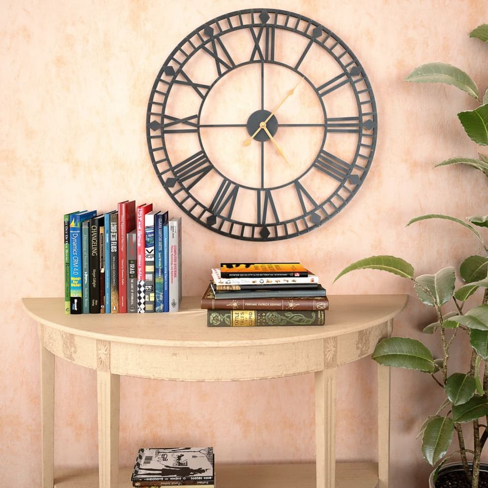 Vintage Wall Clock with Quartz Movement Metal 60 cm XXL S069812416